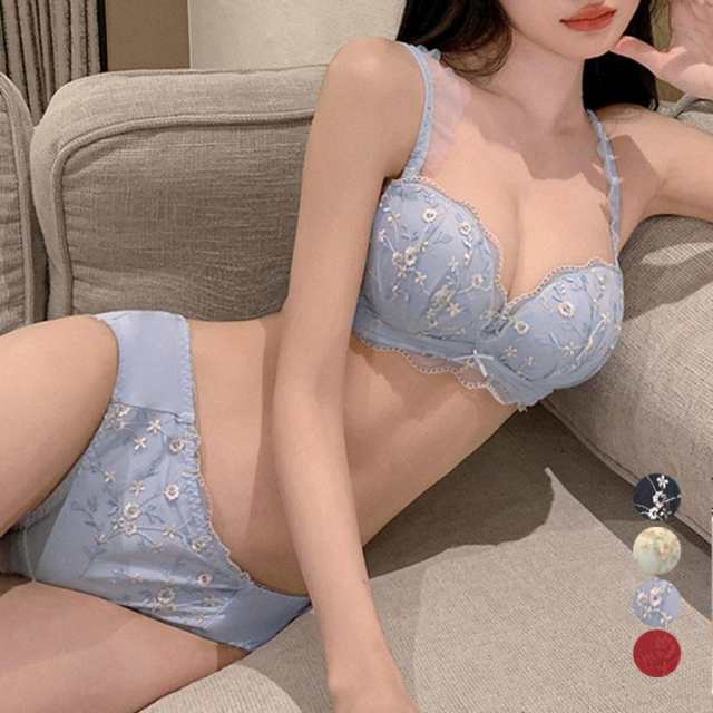 ブラジャー：ナイロン85%＋ポリウレタン15%ショーツ本体：ナイロン85%＋ポリウレタン15%クロッチ：綿100％カラー：ブラック/アイボリー/ライトブルー/ダークレッドサイズ：S/M/L/XLブラジ